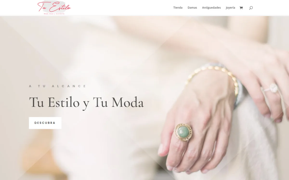 Screenshot of the TuEstilo Moda homepage